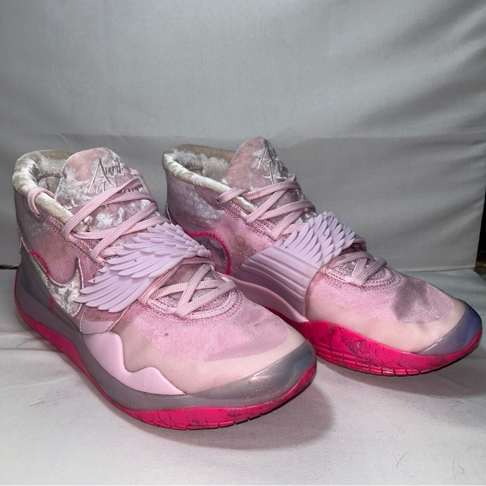 Nike KD 12 Sneaker Aunt Pearl Basketball Shoes Breast Cancer Pink Plush 8.5